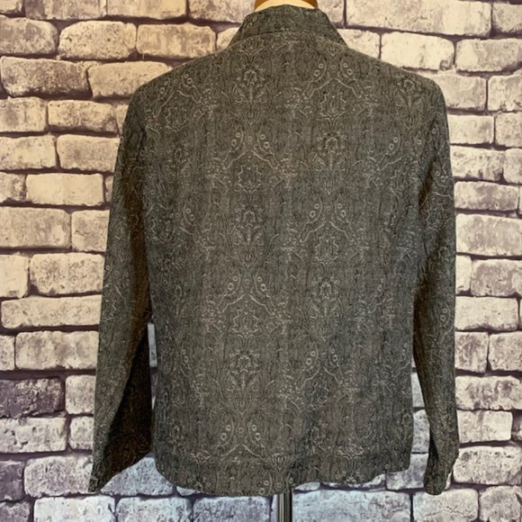 Chico's Size L Jacquard Print Jacket - Picture 9 of 11